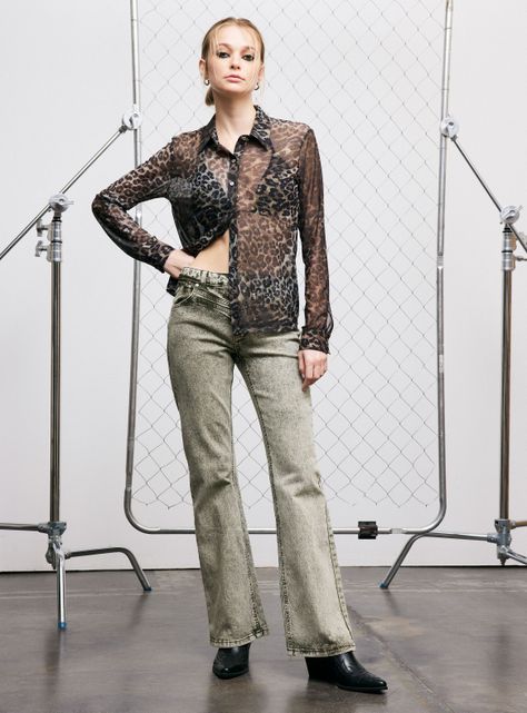 Jeans Slim Color Corte Frontal-4