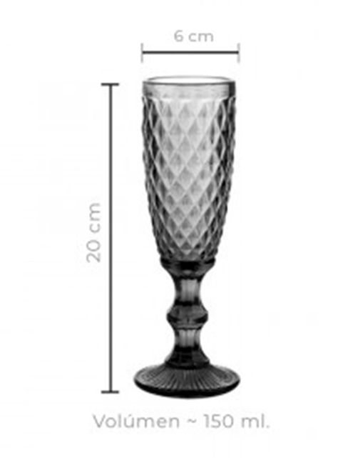 Set 6 Copa Champagne 150 ml Gris-1