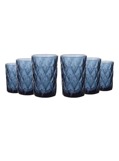 Set 6 Vaso Vidrio 350 ml Azul-0