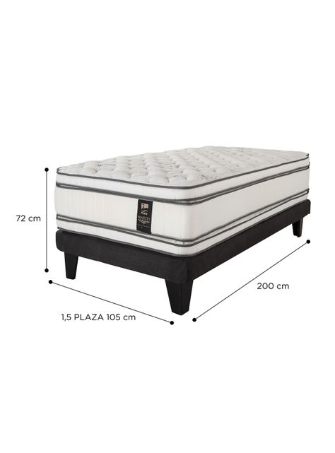 Cama Europea Majesty 1.5 Plazas-1
