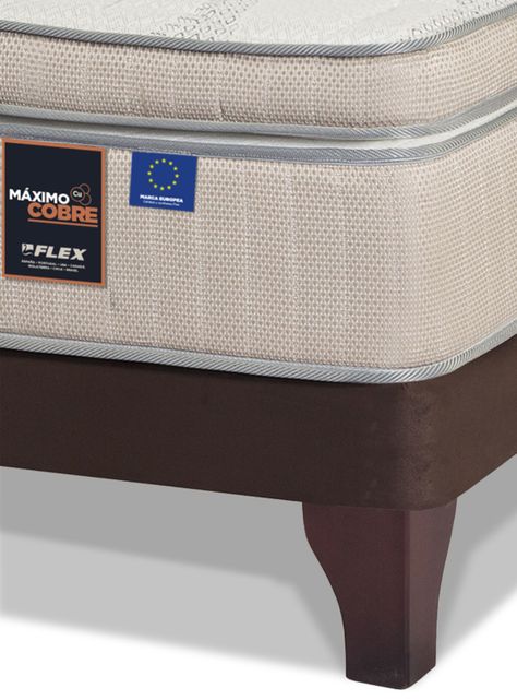 Cama Europea Máximo Cobre 2 Plazas + Respaldo Colonia-2