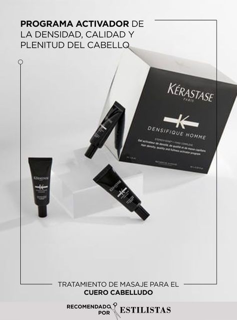Cura Activadora Espesante Hombre Cabello Fino Cure Homme Densifique 30x6ml-1