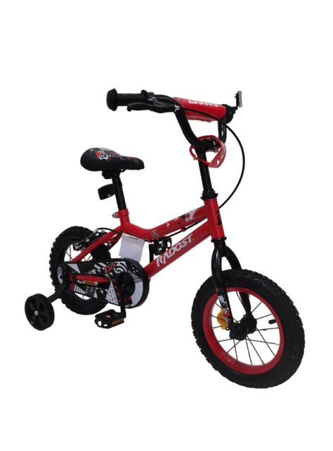 Bicicleta Infantil 12" con Ruedas Laterales Roja-1