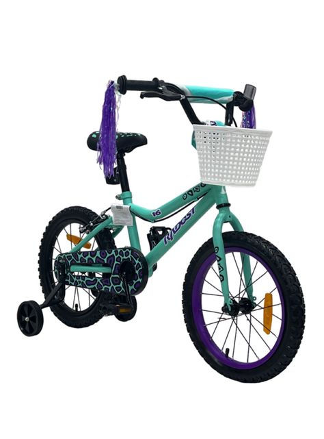 Bicicleta Infantil 12" con Canasto y Ruedas Laterales Verde-1