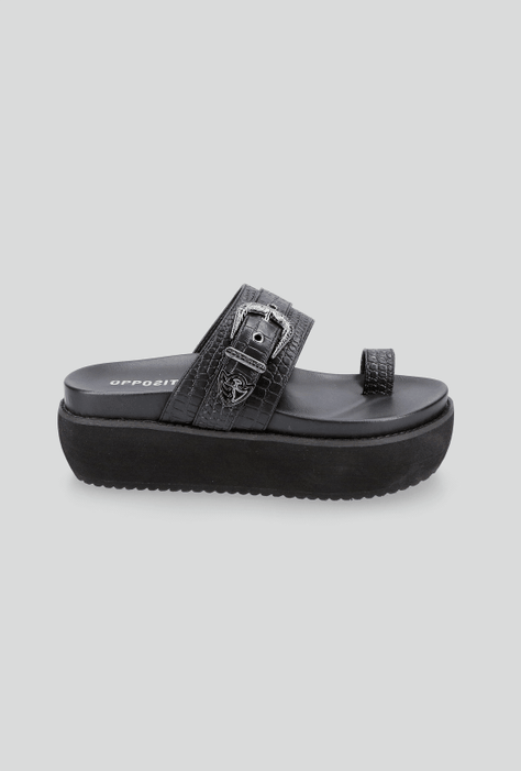 Sandalia Plataforma Hebilla Western Mujer-4