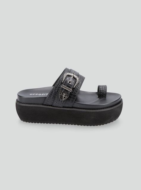 Sandalia Plataforma Hebilla Western Mujer-1