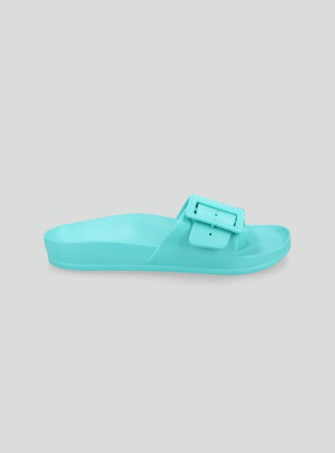 Sandalia Goma Hebilla Slide Mujer-1