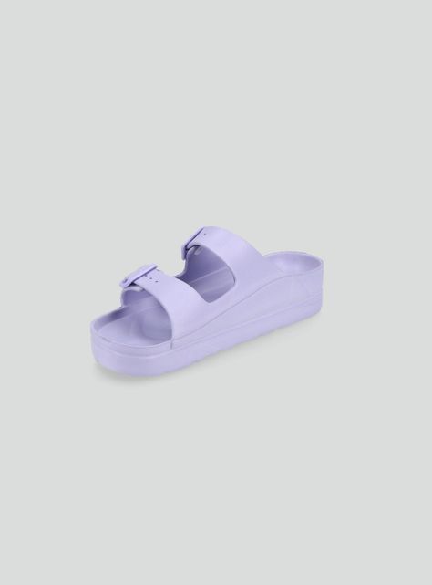 Sandalia Goma Slide Plataforma con Doble Hebilla Mujer-2