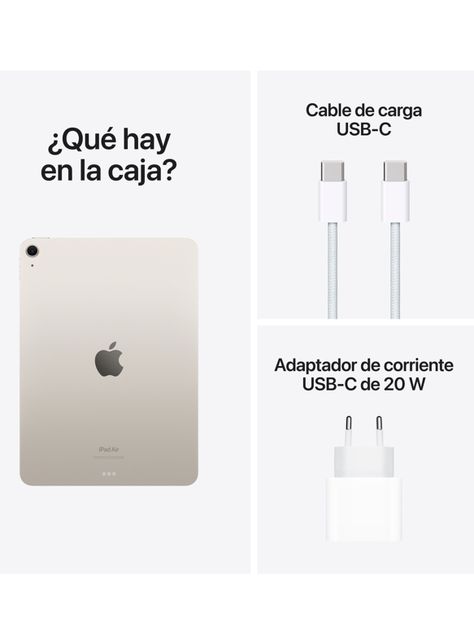 Apple iPad Air 11" WiFi Chip M2 256GB Blanco Estelar-4