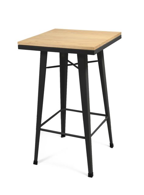 Mesa de Bar Tólix Negro 60 x 60 cm-1