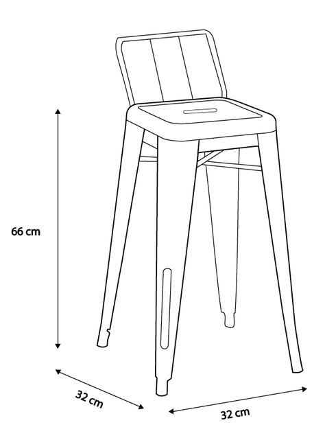 Piso Tólix Bajo Metal 66 cm-1