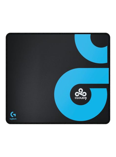 Mouse Pad Negro y Celeste-0
