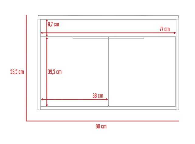 Mueble Lavamanos Carter Flotante Duna Blanco 2P 80 cm-1