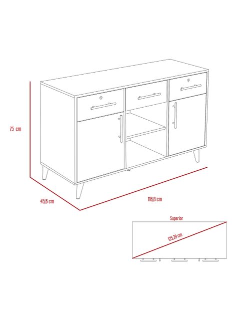 Mueble Archivador Bilbao Miel TuHome-1