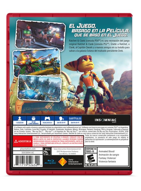 Juego PlayStation PS4 Ratchet y Clank-1