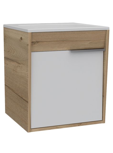 Mueble Lavamanos Carter Flotante Duna Blanco 1P-3
