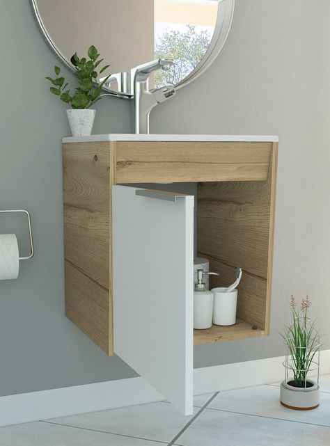 Mueble Lavamanos Carter Flotante Duna Blanco 1P-0