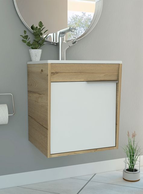 Mueble Lavamanos Carter Flotante Duna Blanco 1P-1