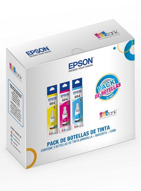 Pack Epson 3 Tintas T664 Color-1