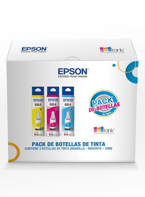Pack Epson 3 Tintas T664 Color-0