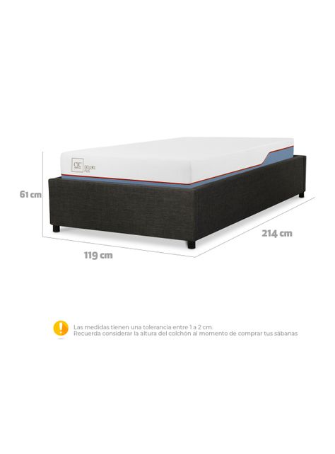 Cama Space Box Excellence Plus 1.5 Plazas-1