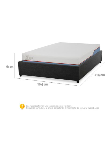 Cama Space Box Excell Plus 2 Plazas Long Base Normal-2
