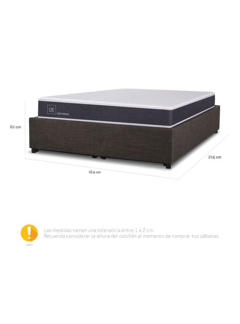 Cama Space Box Ortopedic 2 Plazas Long Base Normal-1