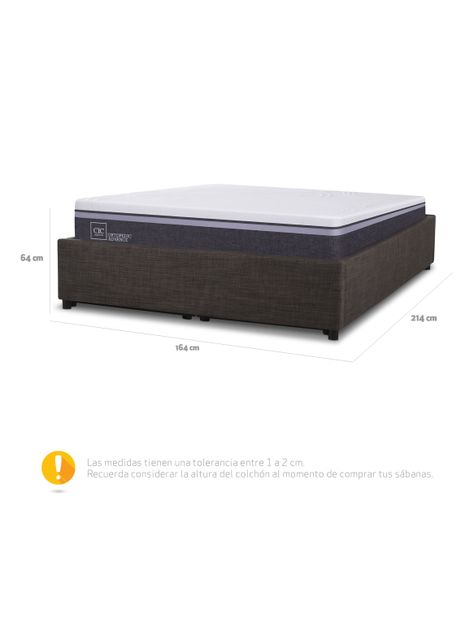 Cama Space Box Ortopedic Advance 2 Plazas Long Base Normal-1