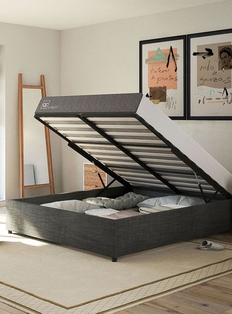 Cama Space Box Smart 2 Plazas Long Base Normal-4