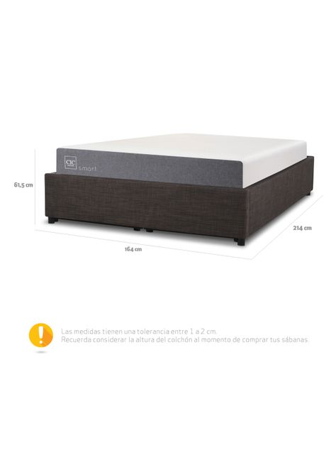 Cama Space Box Smart 2 Plazas Long Base Normal-1