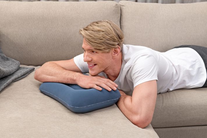 Almohada Inflable de Camping Azul-6