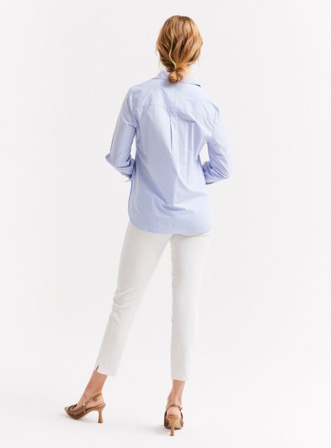 Blusa Camisa Popelina Detalle Nudo-5