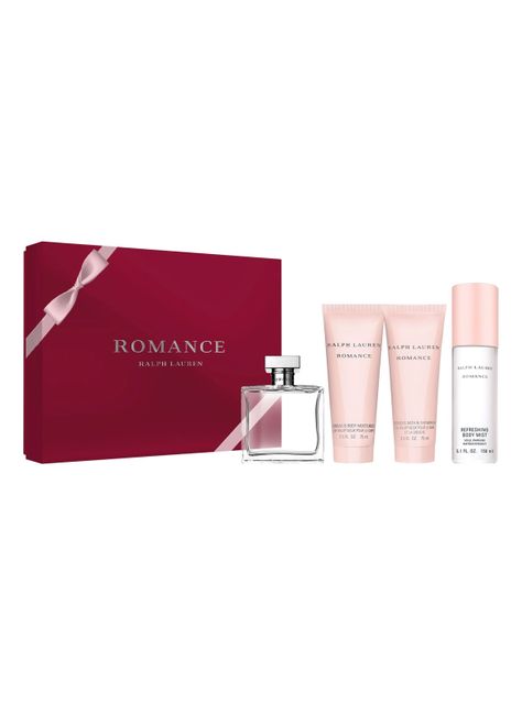 Set Perfume Mujer Romance EDP 100ml + Crema Corporal 75ml + Gel de Ducha 75ml + Body Mist 150ml-0
