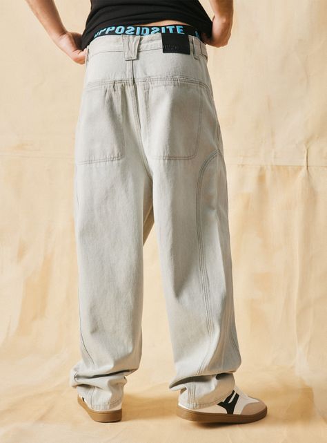 Jeans Baggy Balloon con ajute en Cintura-1