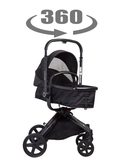 Coche Travel System Deluxe 360° Sx Negro Bebesit-4