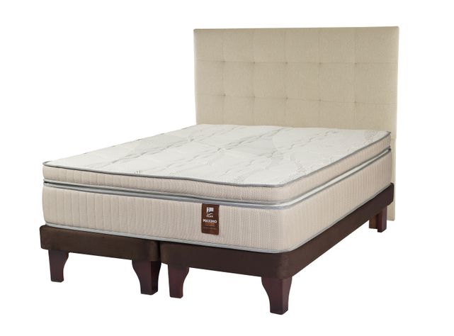 Cama Europea Máximo Cobre Súper King + Respaldo Design Crudo-1