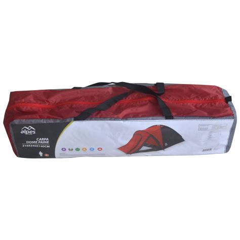 Carpa 4P Dome Paine Lluvia 210 x 240 x 140 cm Rojo-3