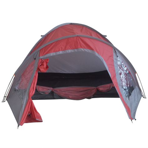 Carpa 4P Dome Paine Lluvia 210 x 240 x 140 cm Rojo-2