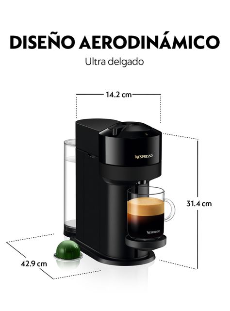 Cafetera de Cápsulas Vertuo Next Glossy Black + Espumador-1