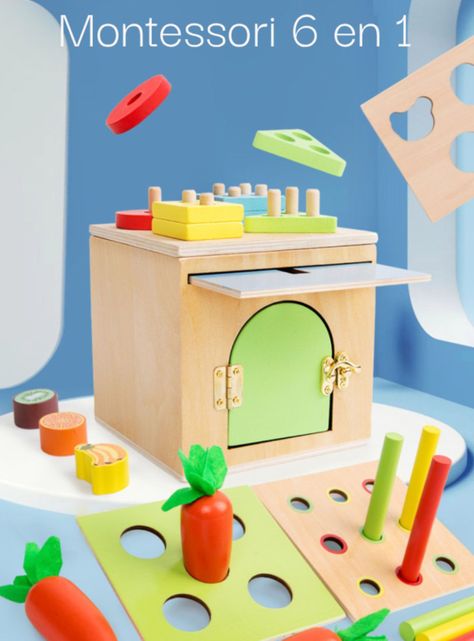 Juguete de Aprendizaje Didáctico 6 En 1 Montessori-2