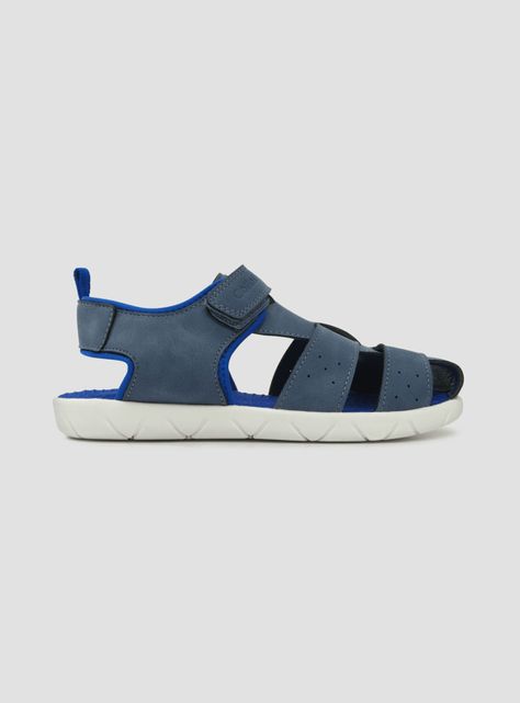 Sandalia Niño Velcro Azul-0