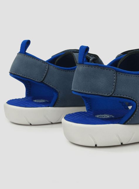 Sandalia Niño Velcro Azul-4