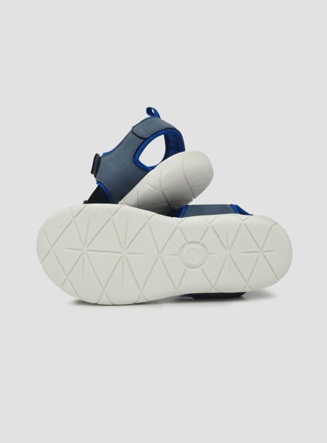 Sandalia Niño Velcro Azul-3