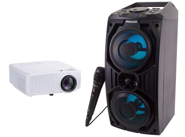 Combo Philco Mini Proyecto 1000 Lumenes + Karaoke-0