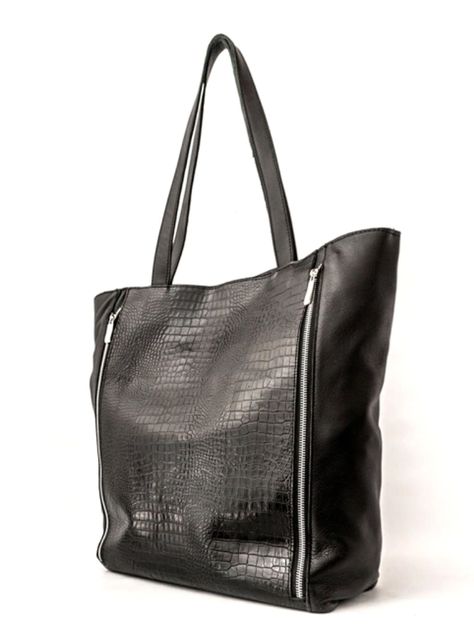 Cartera Cleo Croco Negro-0