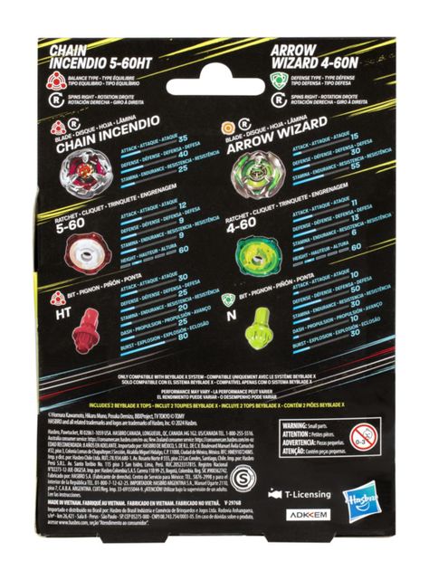Trompo X Chain Incendio 5-60HT y Arrow Wizard 4-60N-3