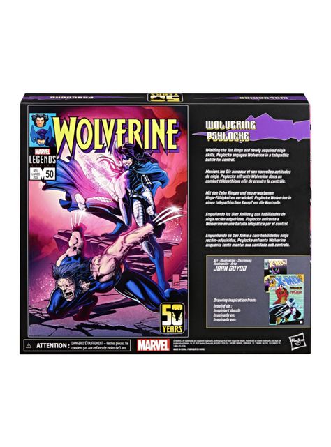 Figura de Acción Marvel Legends Series Wolverine y Psylocke-5
