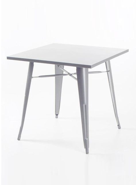 Mesa Funcional Tolix Blanca Mate 80x80 cm-0