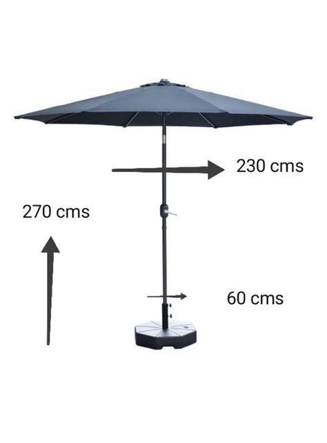 Quitasol Venecia 230 cm Petróleo-1