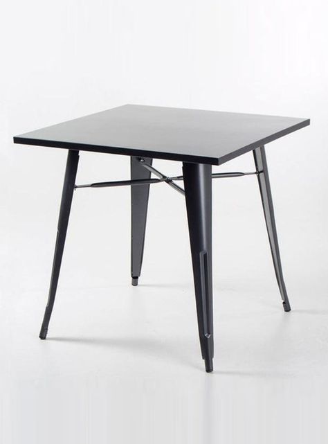 Mesa Funcional Tolix Gun Metal Gris 80x80 cm-2